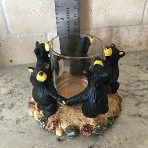 BearFoots Figurine - Dancing Bears Votive Candle Holder